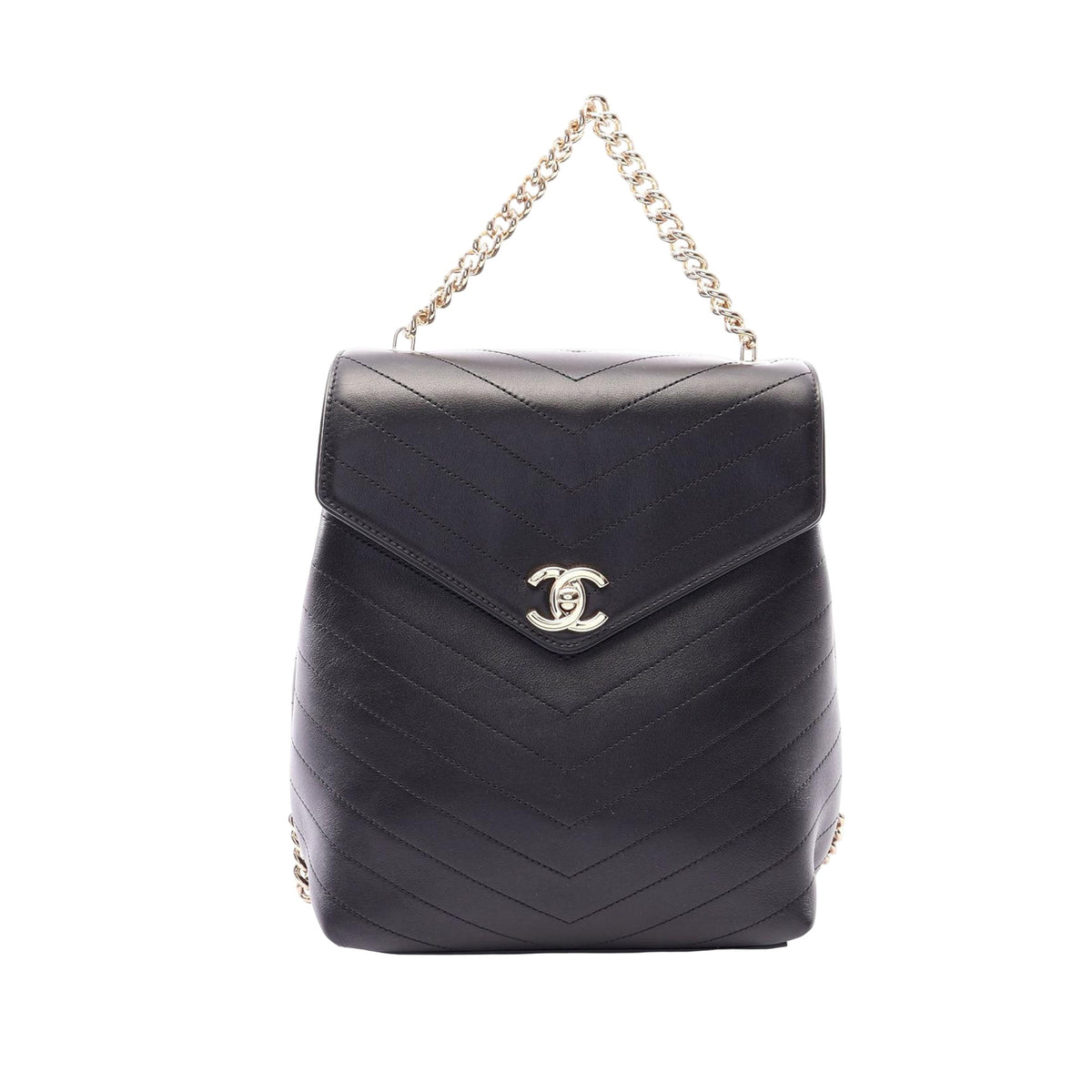 Chanel CC Chevron Lambskin Backpack