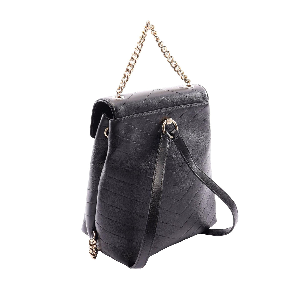 Chanel CC Chevron Lambskin Backpack