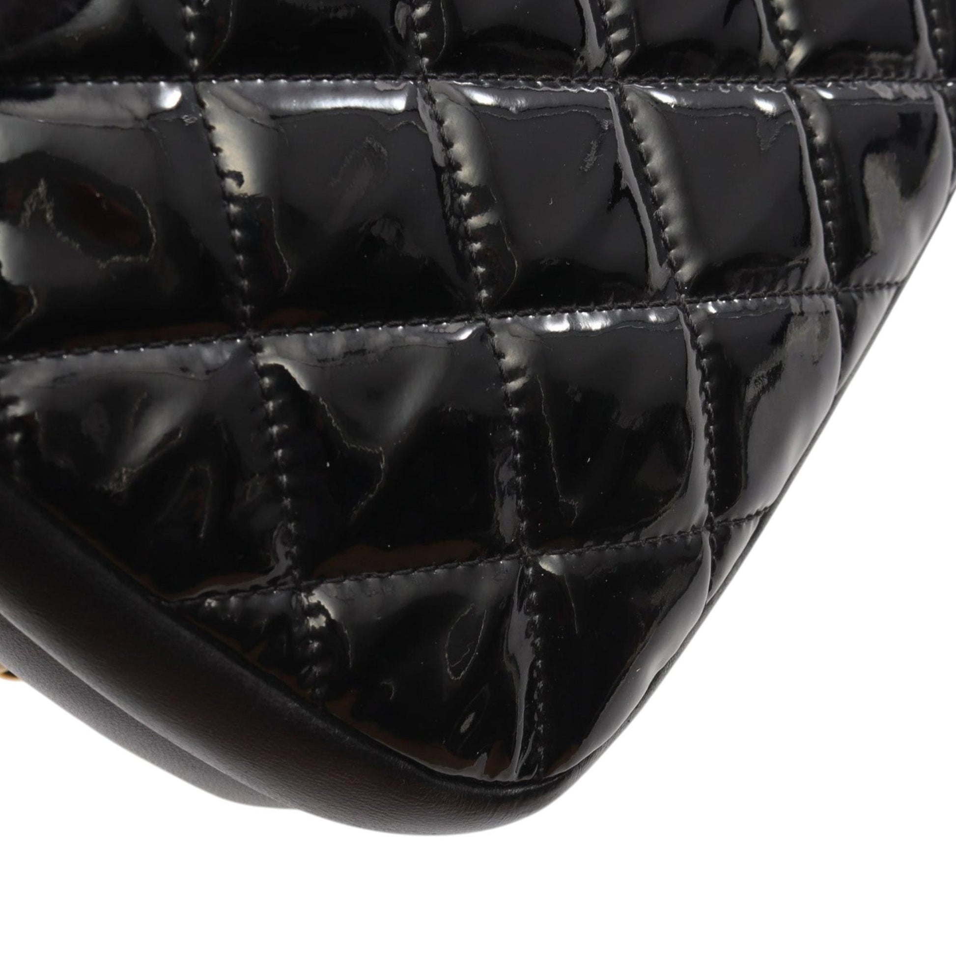 Chanel Patent CC Crown Double Zip Crossbody