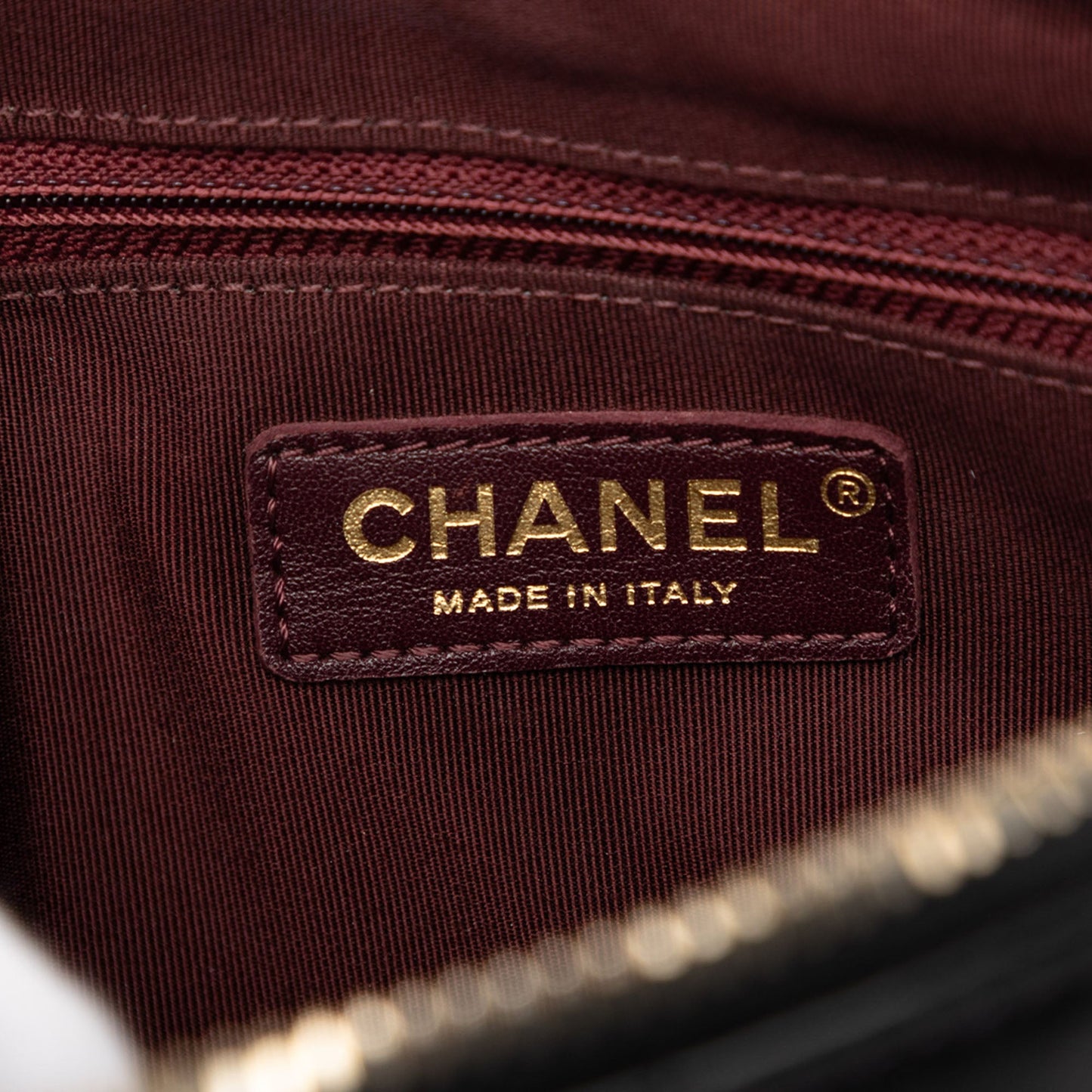 Chanel Calfskin Grosgrain Stitched Button Up Camera Case