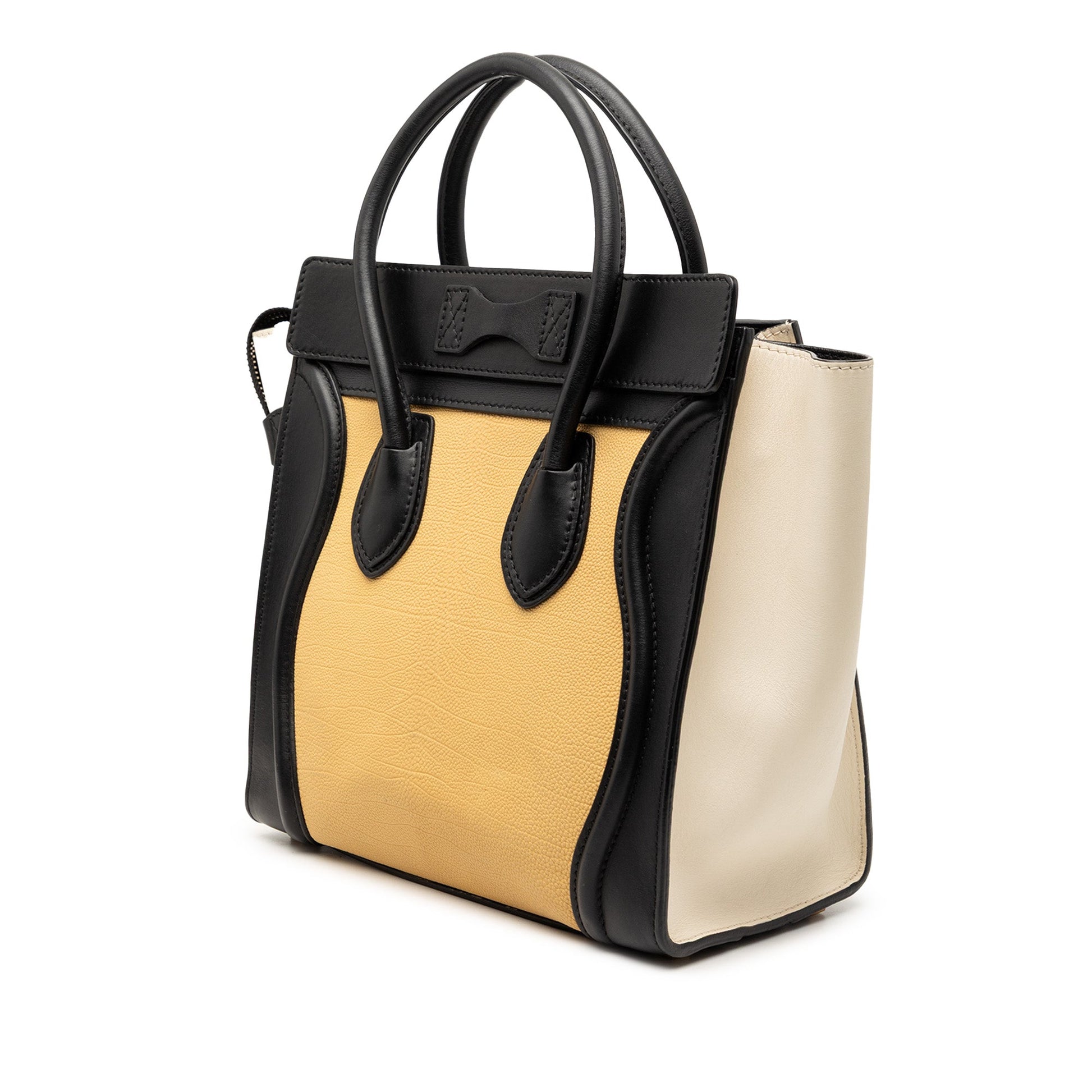 Celine Micro Tricolor Leather Luggage Tote