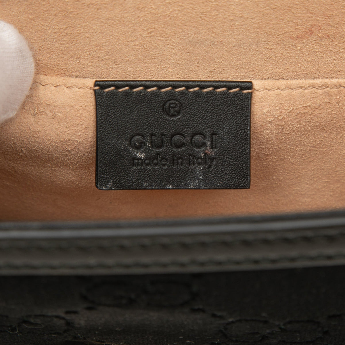 Gucci Mini GG Velvet Web Sylvie Top Handle Bag