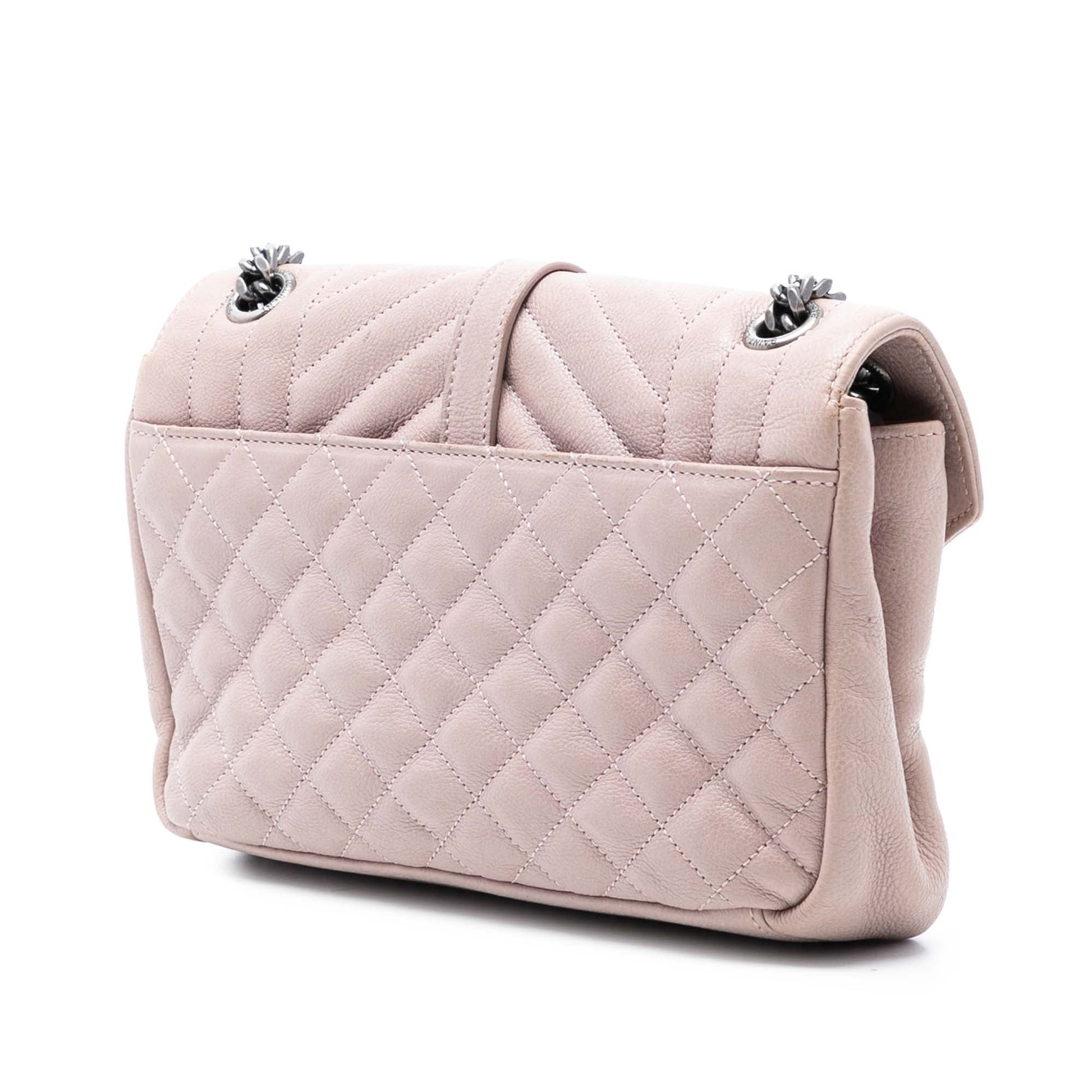 Saint Laurent Medium Sheepskin Triquilt Monogram College Bag