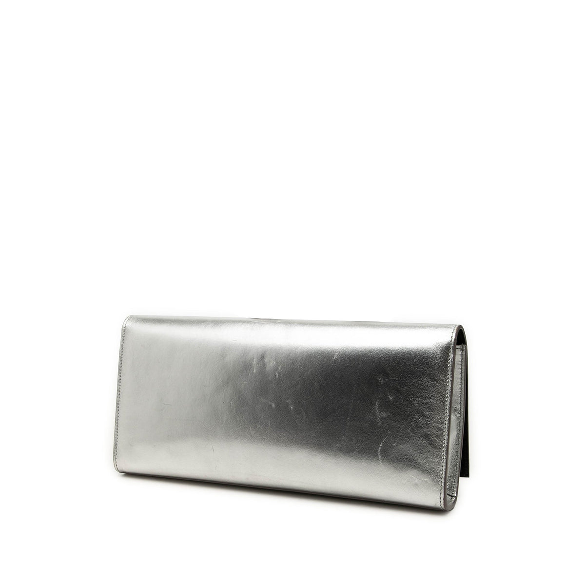 Saint Laurent Metallic Calfskin Cassandre Clutch