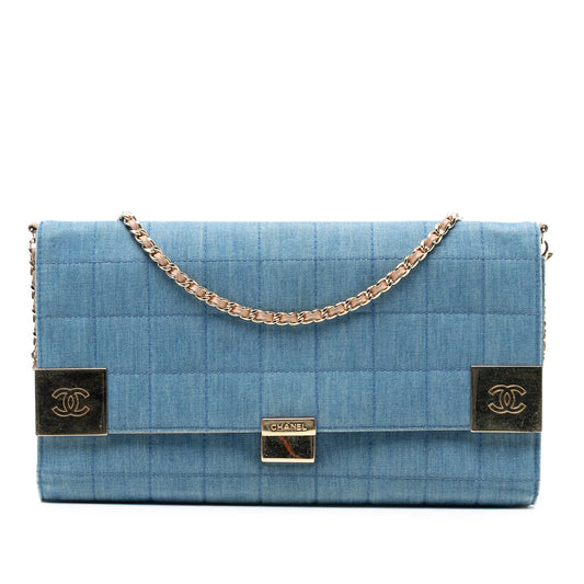 Chanel CC Chocolate Bar Denim Flap