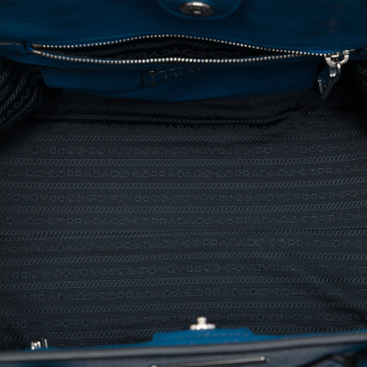 Prada Soft Calf Front Pocket Shopping Tote