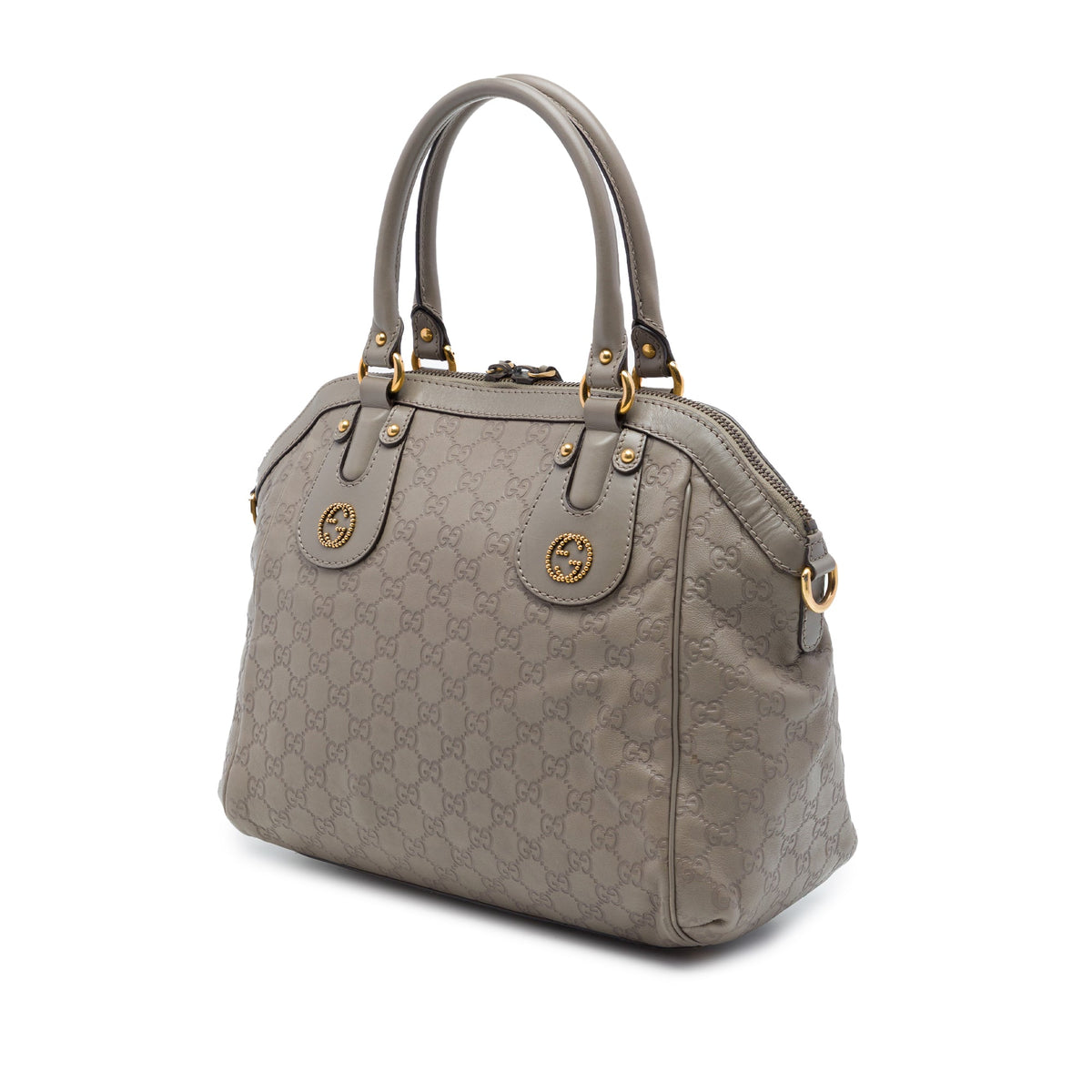 Gucci Medium Guccissima Scarlett Satchel — Gray
