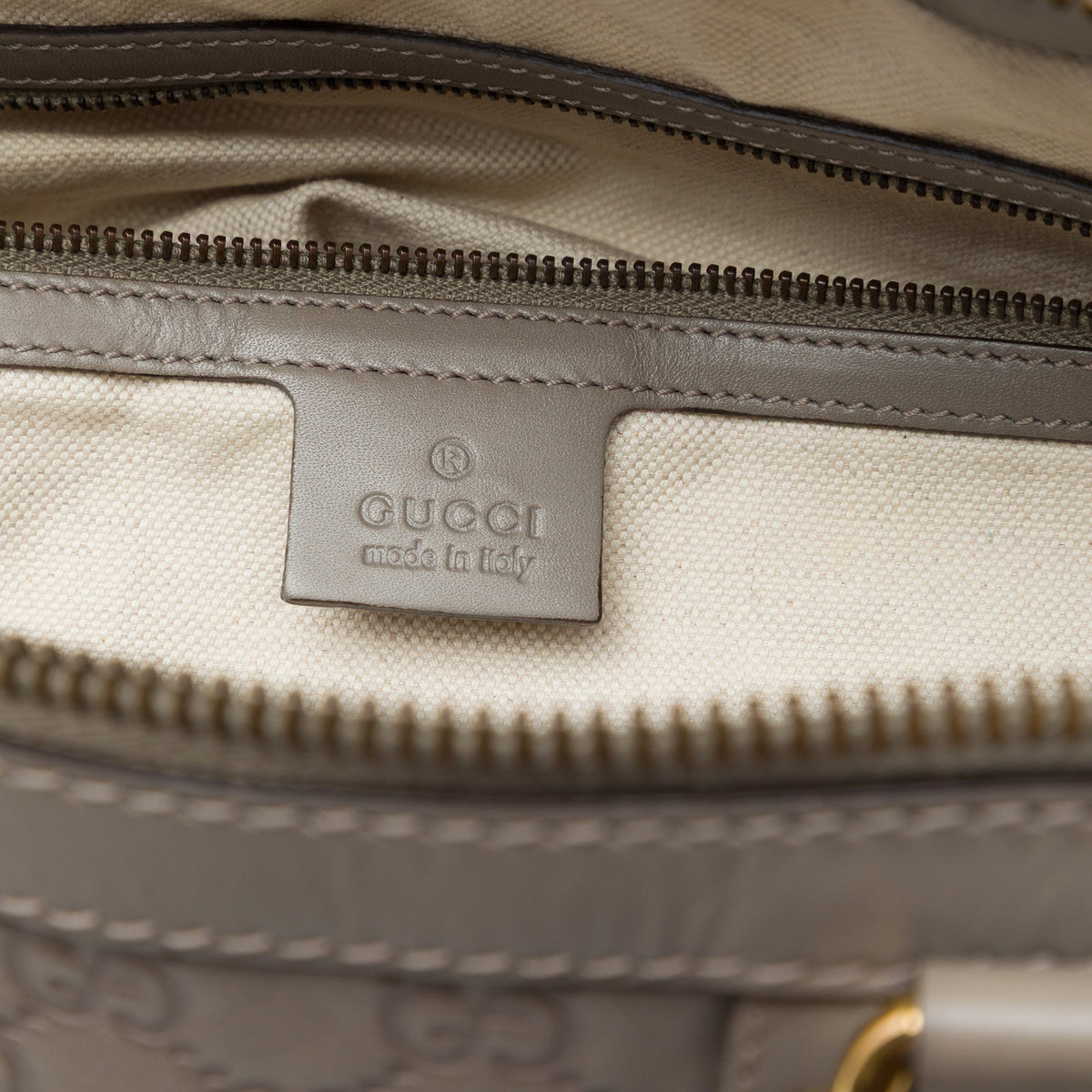 Gucci Medium Guccissima Scarlett Satchel — Gray