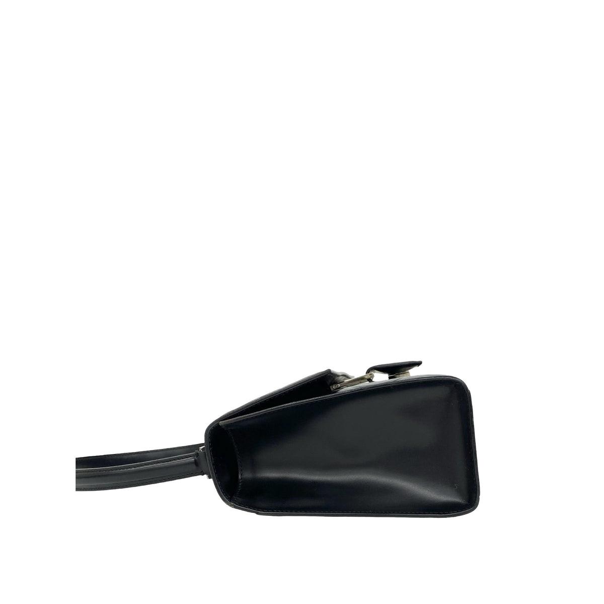 Ferragamo Gancini Embossed Shoulder Bag — Black