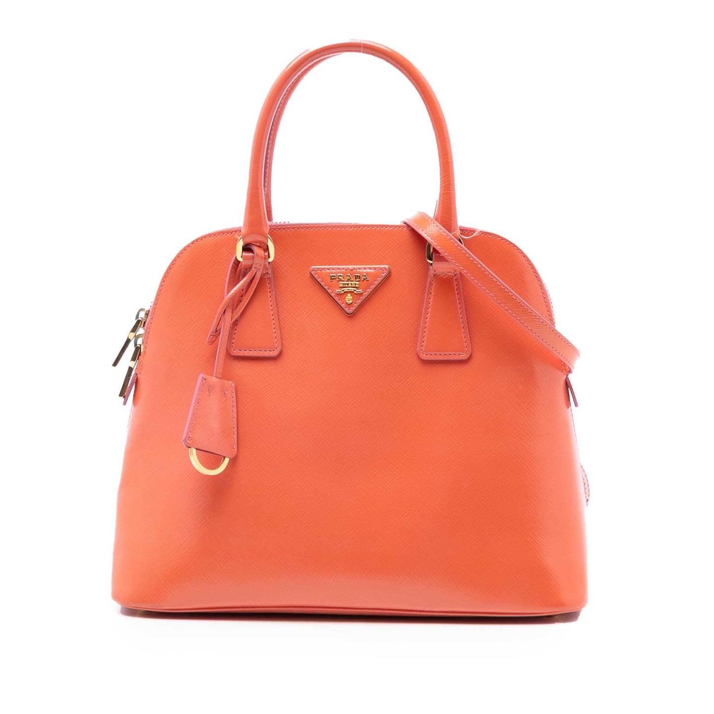 Prada Small Saffiano Vernice Promenade Satchel