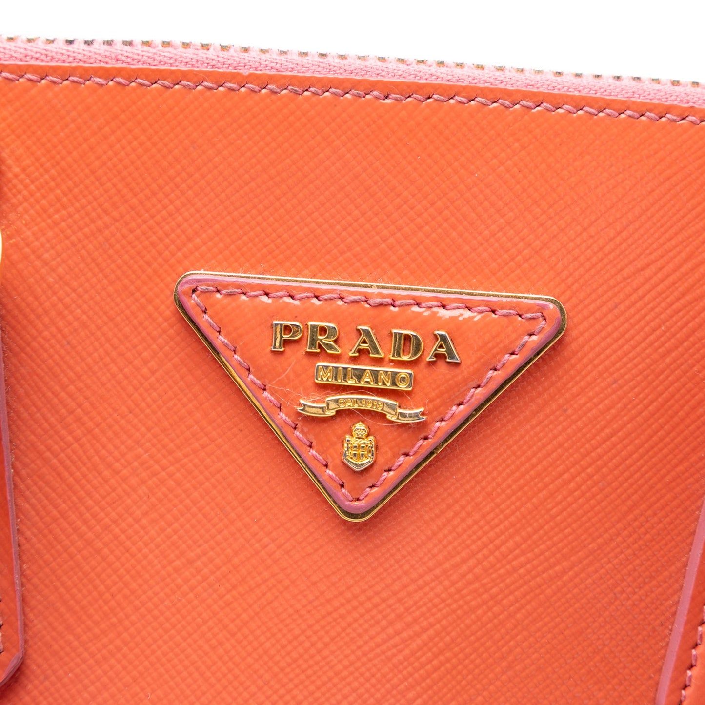 Prada Small Saffiano Vernice Promenade Satchel