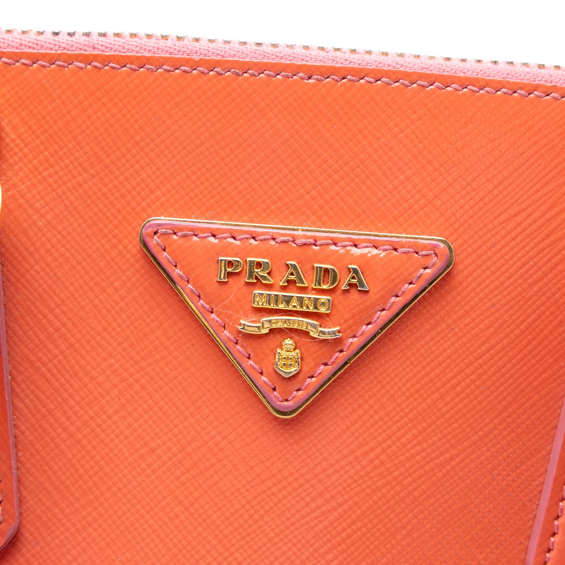 Prada Small Saffiano Vernice Promenade Satchel