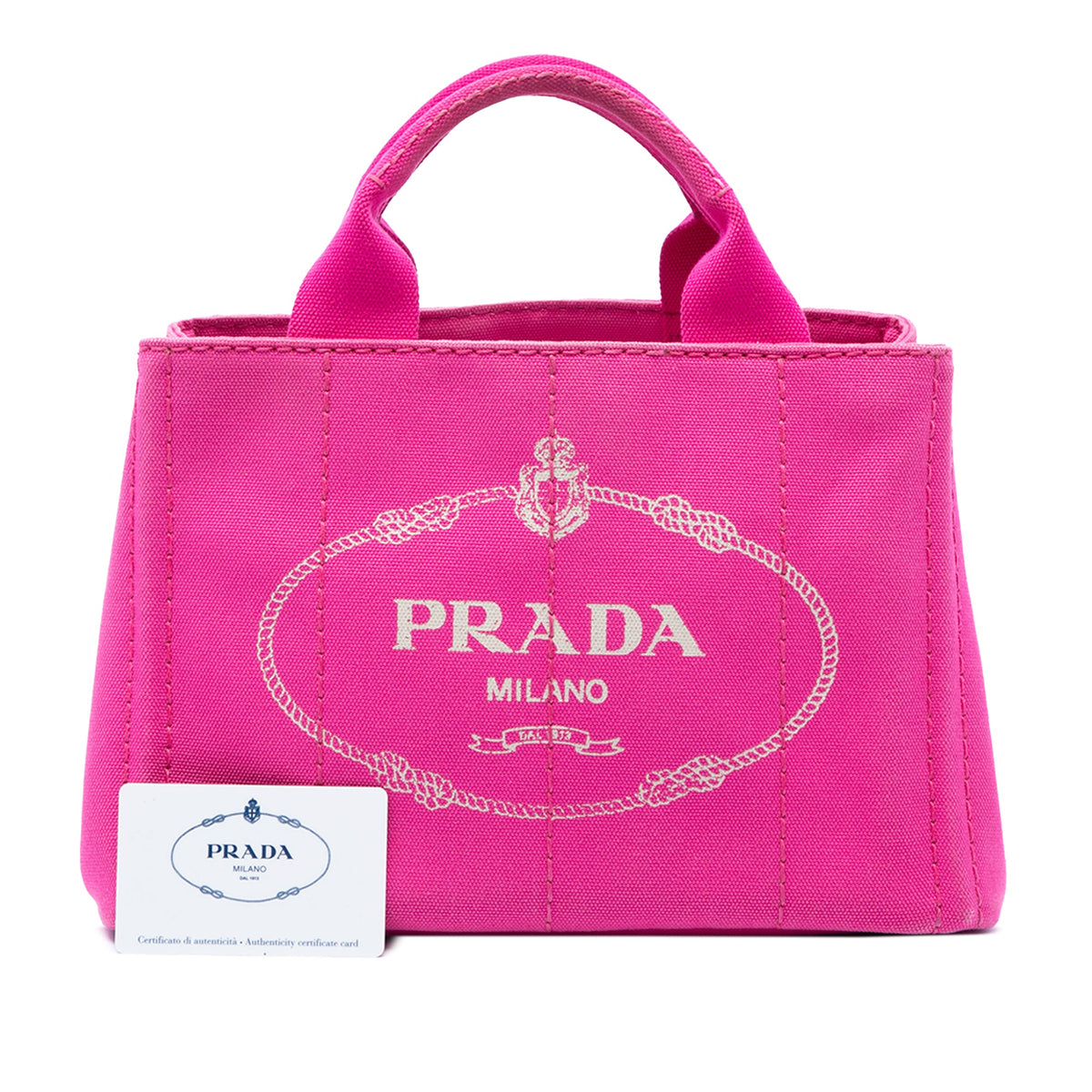 Prada Small Canvas Canapa Logo Tote