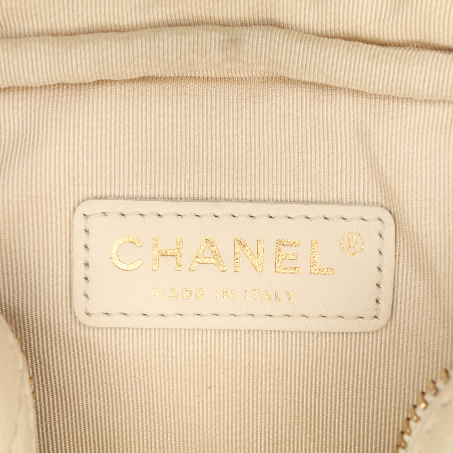 Chanel Small CC Flat Quilted Caviar Camera Bag