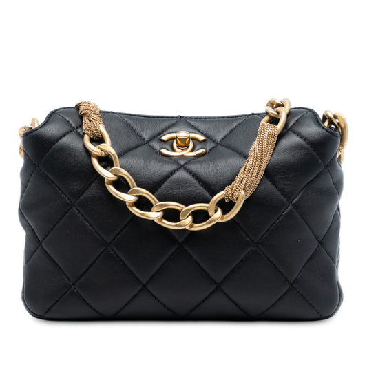 Chanel CC Quilted Lambskin Chain Shoulder Bag