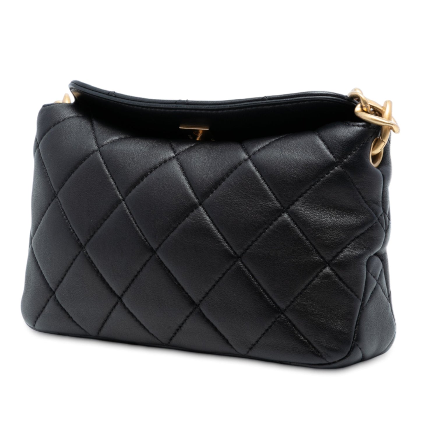 Chanel CC Quilted Lambskin Chain Shoulder Bag