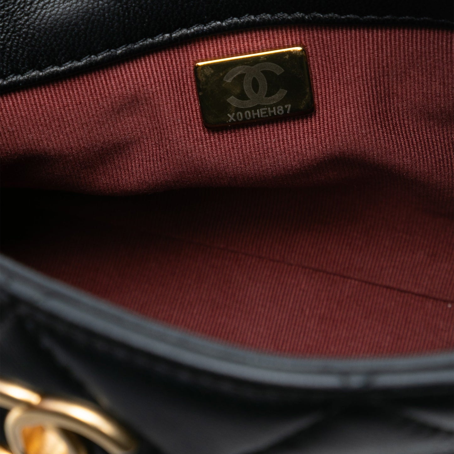 Chanel CC Quilted Lambskin Chain Shoulder Bag