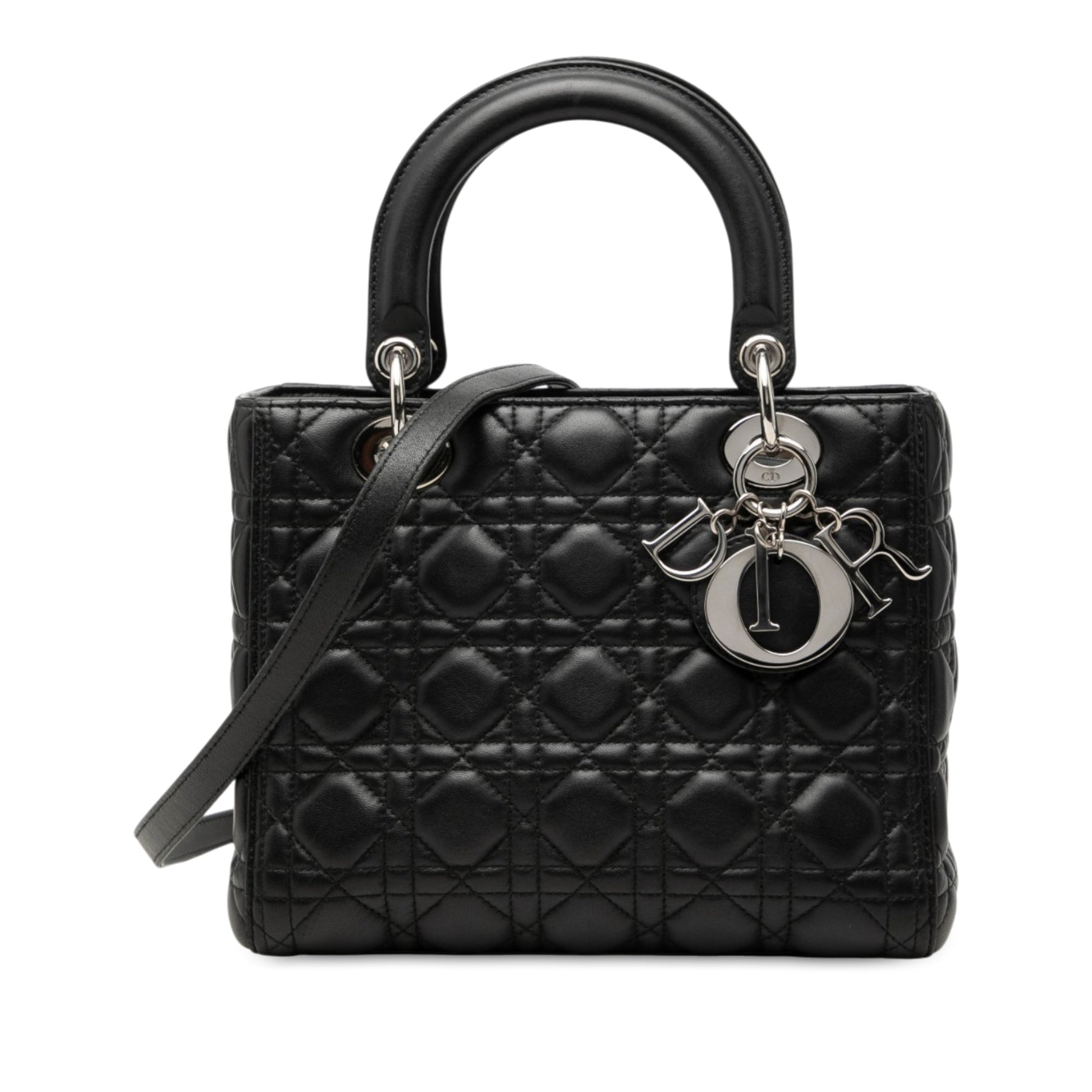 Dior Medium Lambskin Cannage Lady Dior