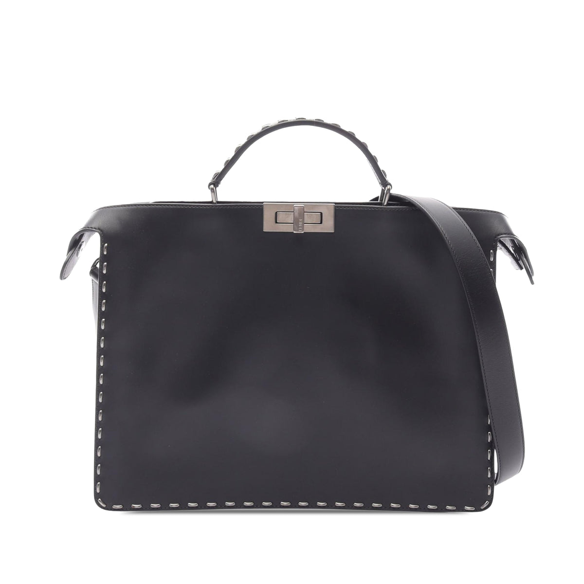 Fendi Studded Leather Peekaboo ISeeU Briefcase