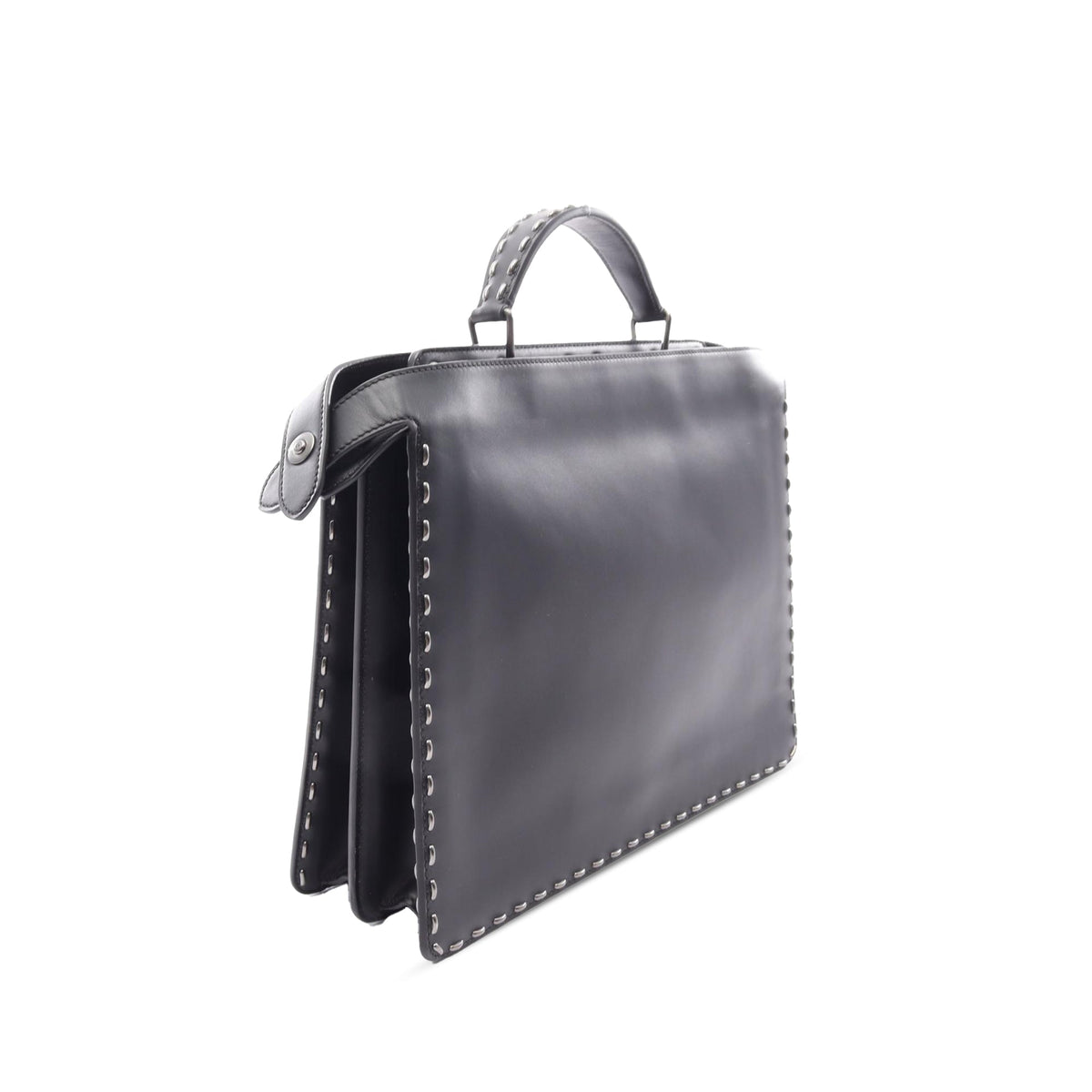 Fendi Studded Leather Peekaboo ISeeU Briefcase