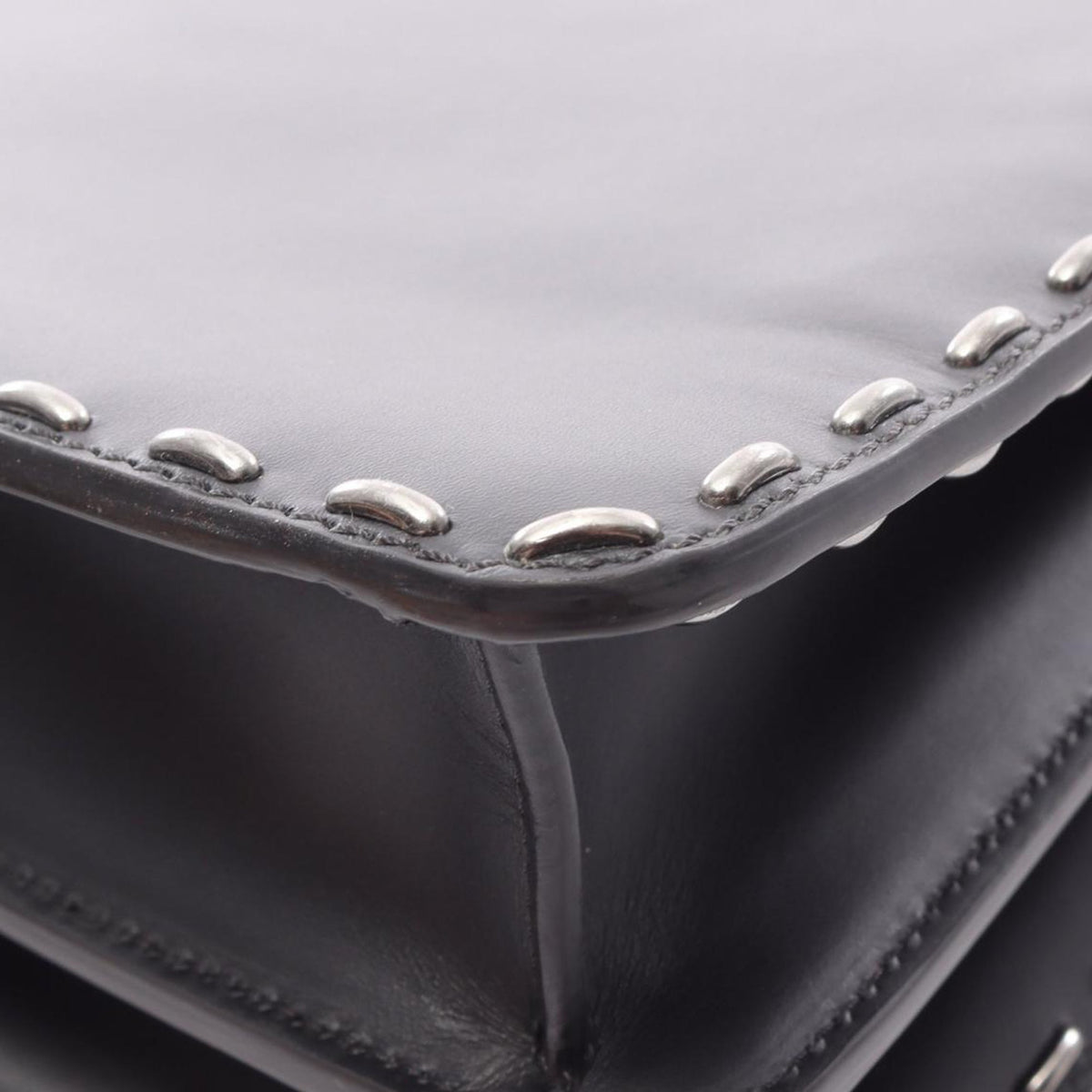 Fendi Studded Leather Peekaboo ISeeU Briefcase