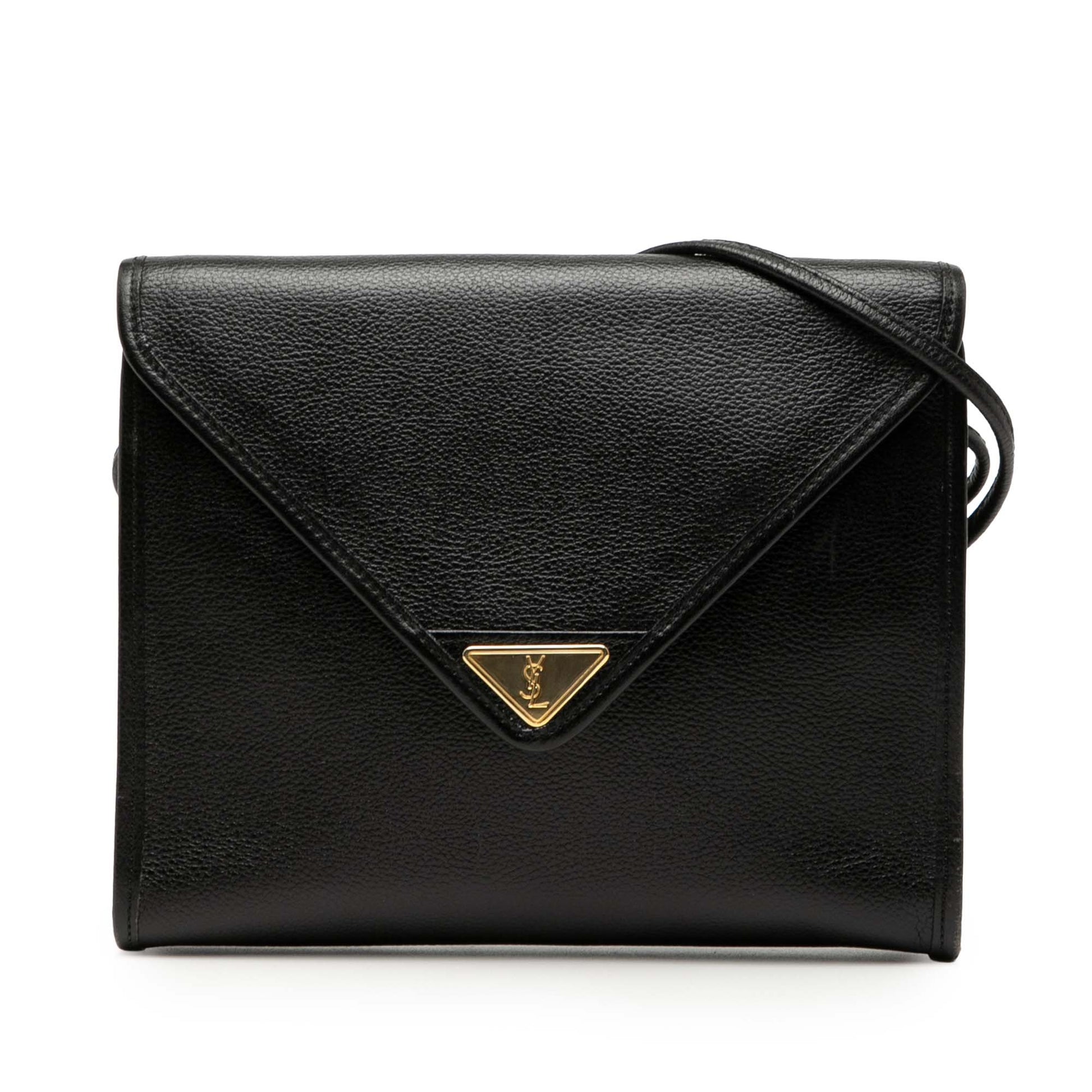 Saint Laurent Leather Envelope Flap Crossbody