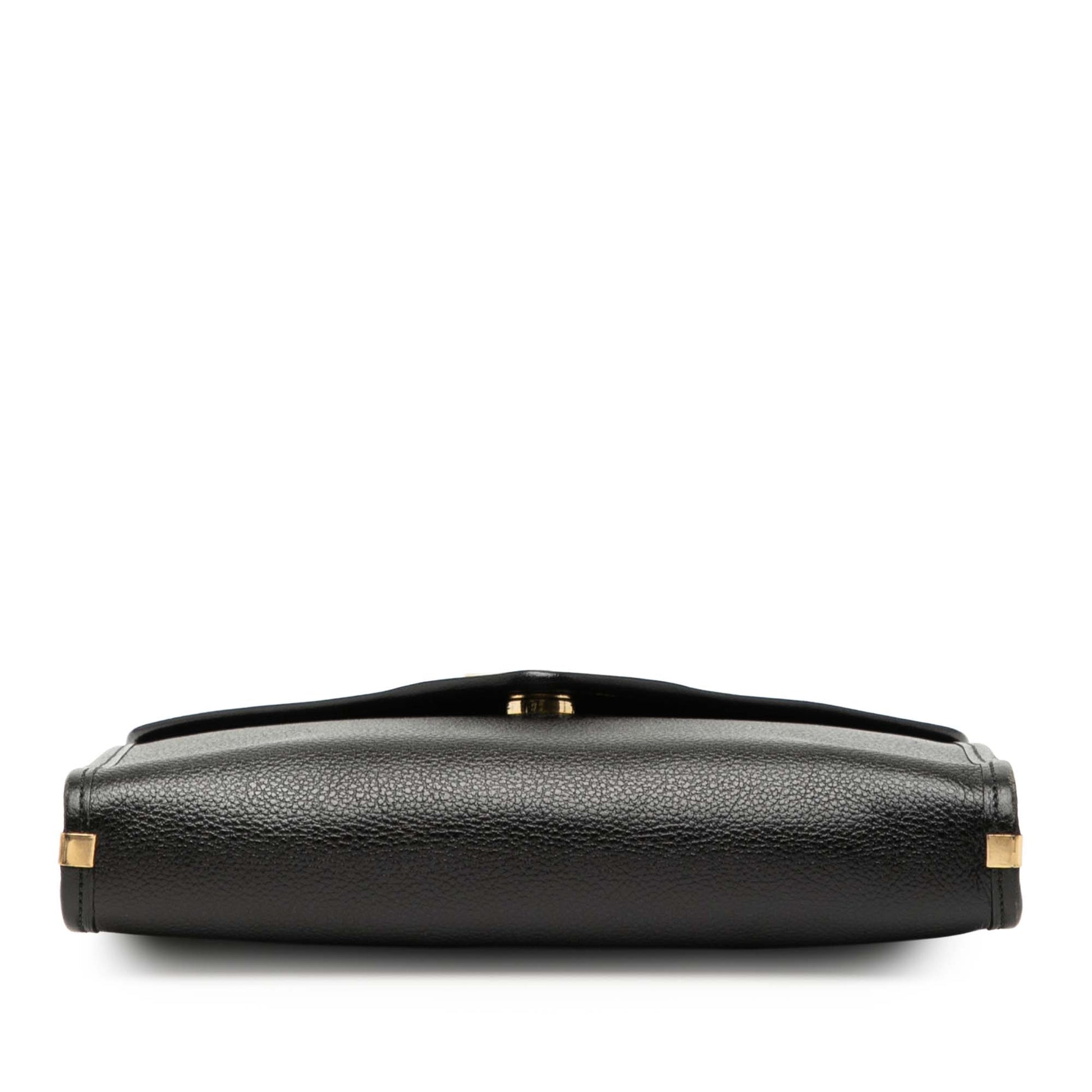 Saint Laurent Leather Envelope Flap Crossbody
