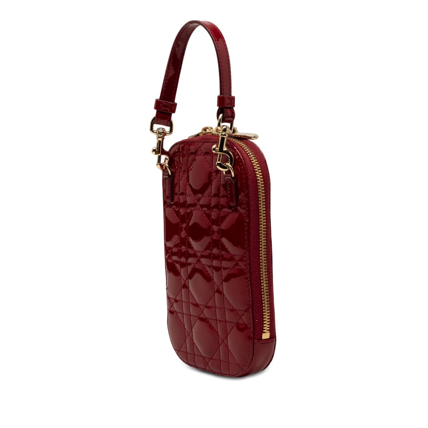 Dior Patent Cannage Lady Dior Call In Phone Holder