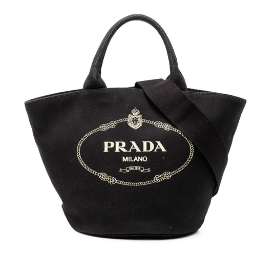 Prada Canvas Canapa Logo Satchel