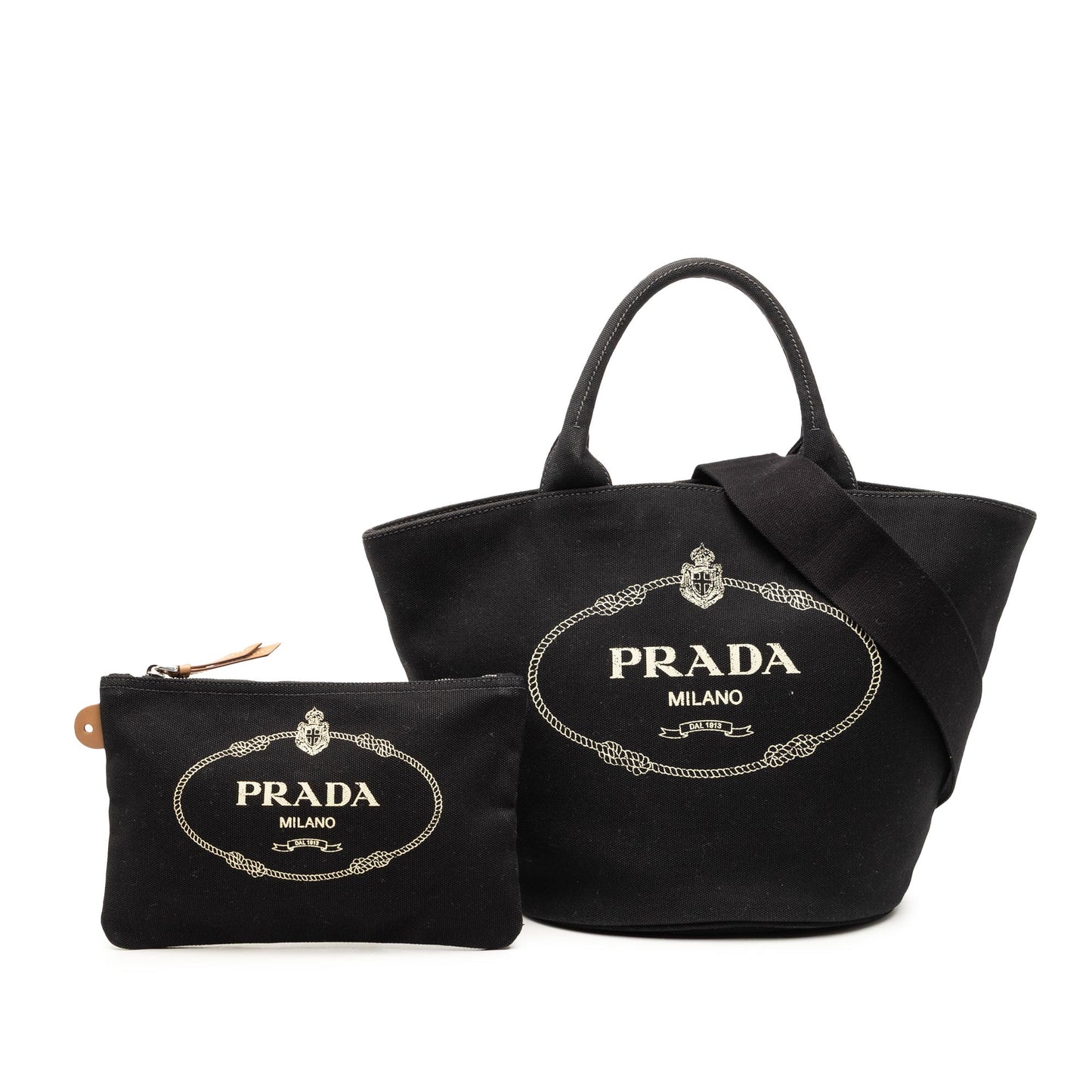 Prada Canvas Canapa Logo Satchel
