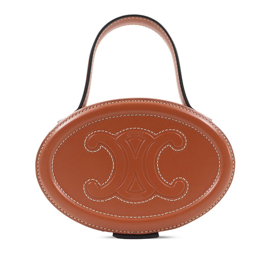 Celine Calfskin Cuir Triomphe Oval Handbag