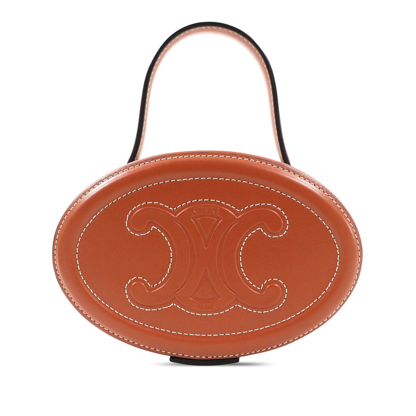 Celine Calfskin Cuir Triomphe Oval Handbag