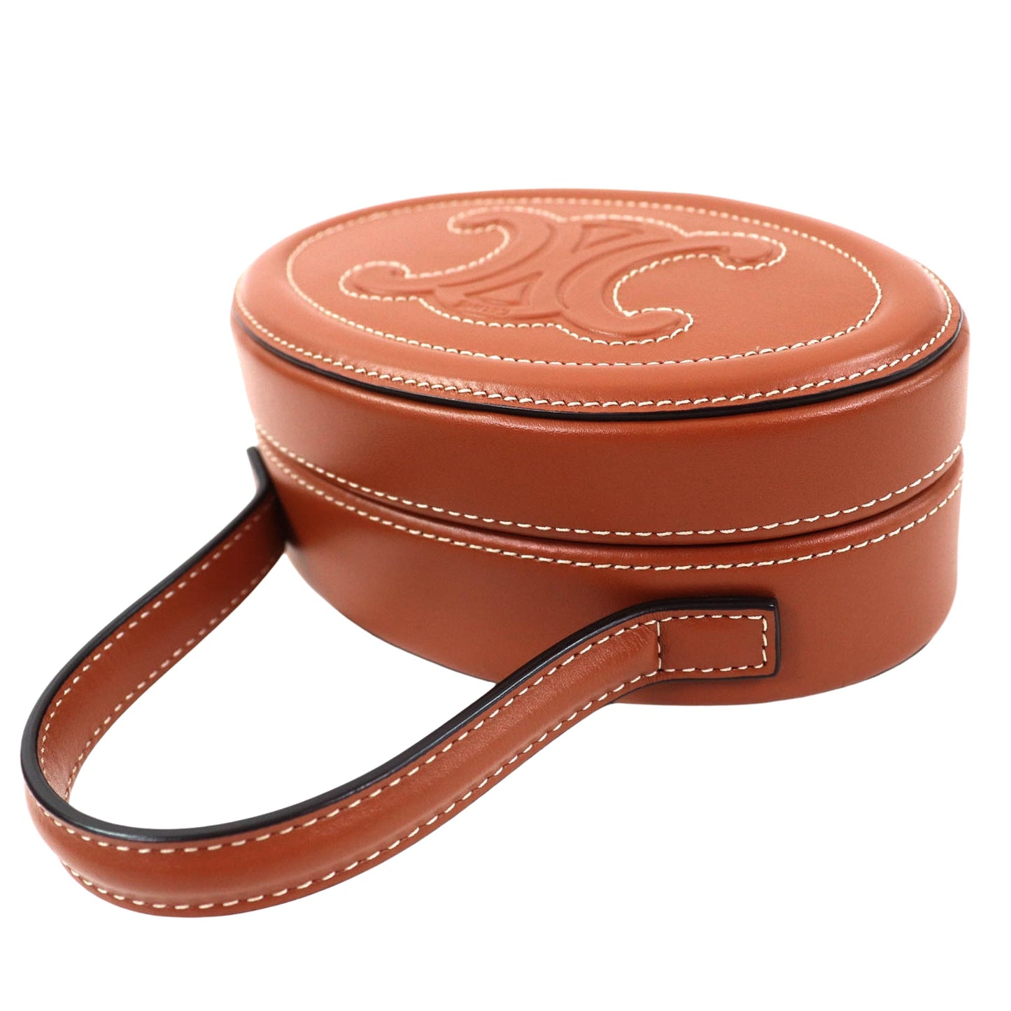 Celine Calfskin Cuir Triomphe Oval Handbag