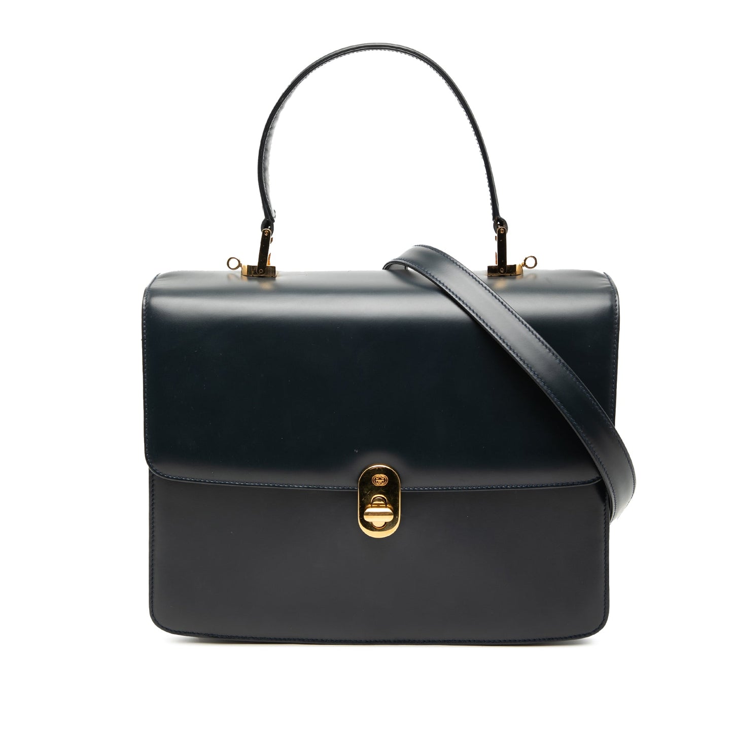 Gucci Calfskin Turnlock Sideline Handbag