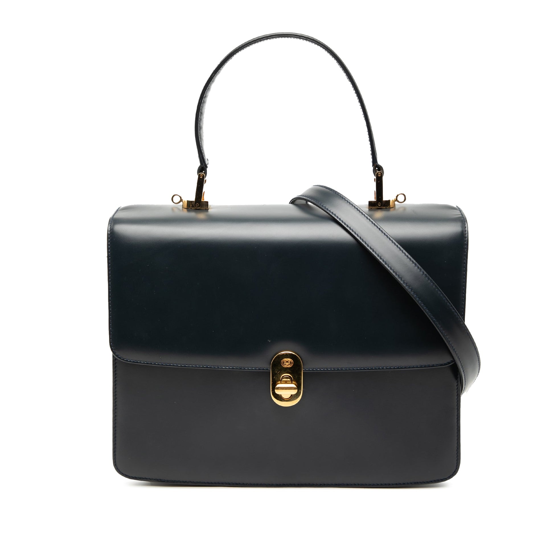 Gucci Calfskin Turnlock Sideline Handbag
