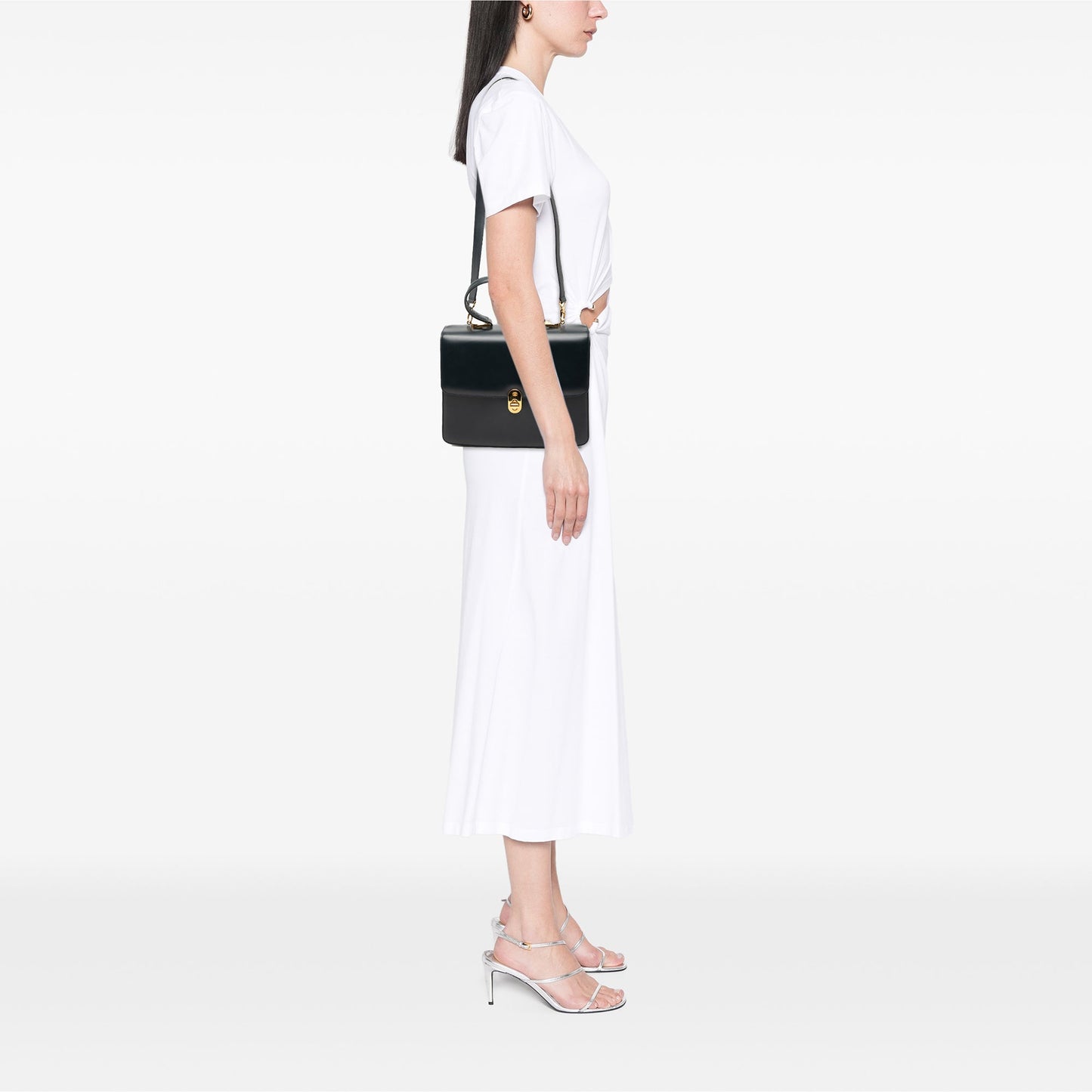 Gucci Calfskin Turnlock Sideline Handbag