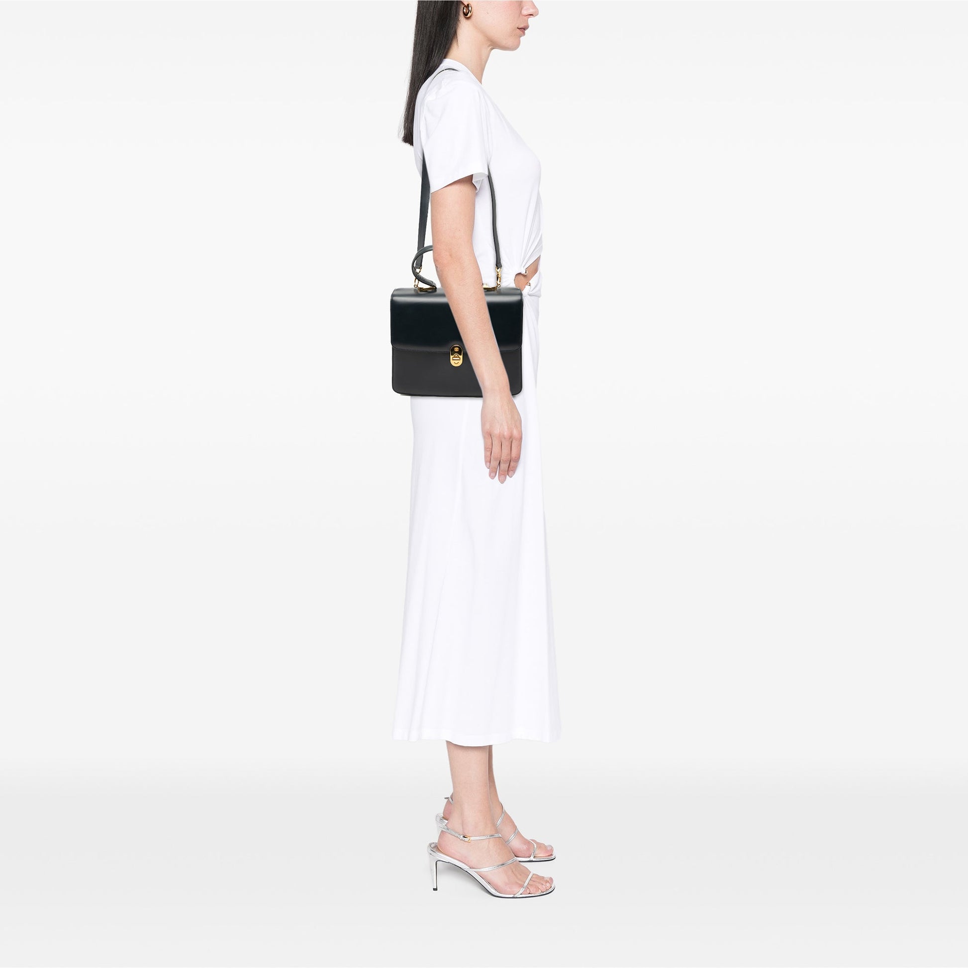Gucci Calfskin Turnlock Sideline Handbag