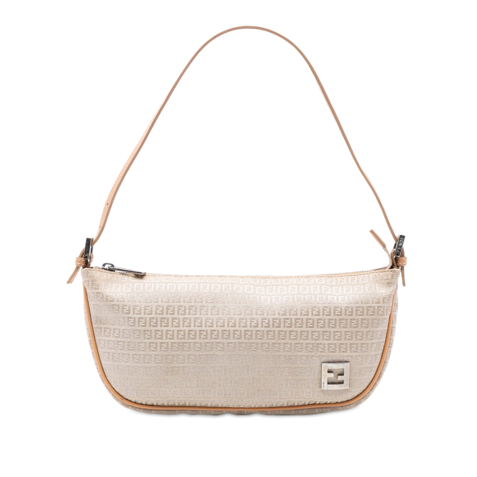 Fendi Micro Zucchino Canvas Shoulder Bag