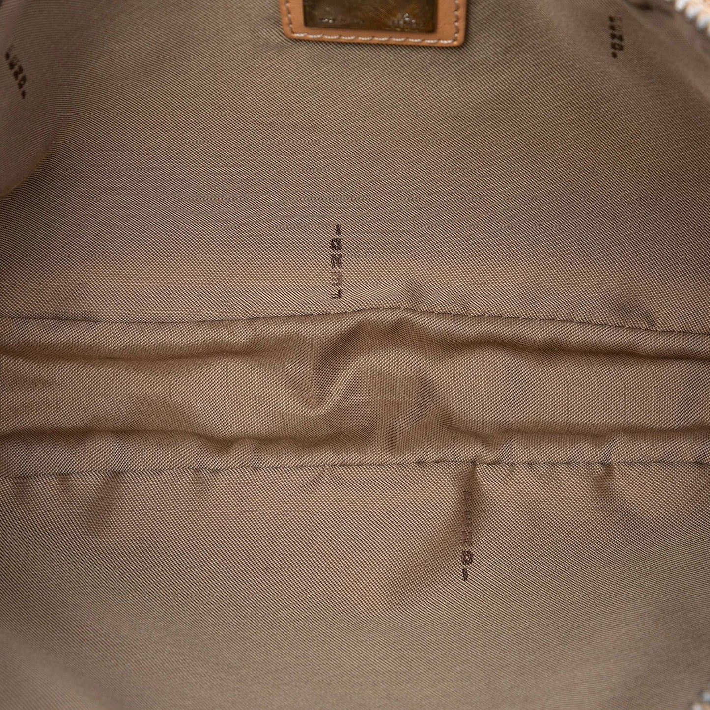 Fendi Micro Zucchino Canvas Shoulder Bag