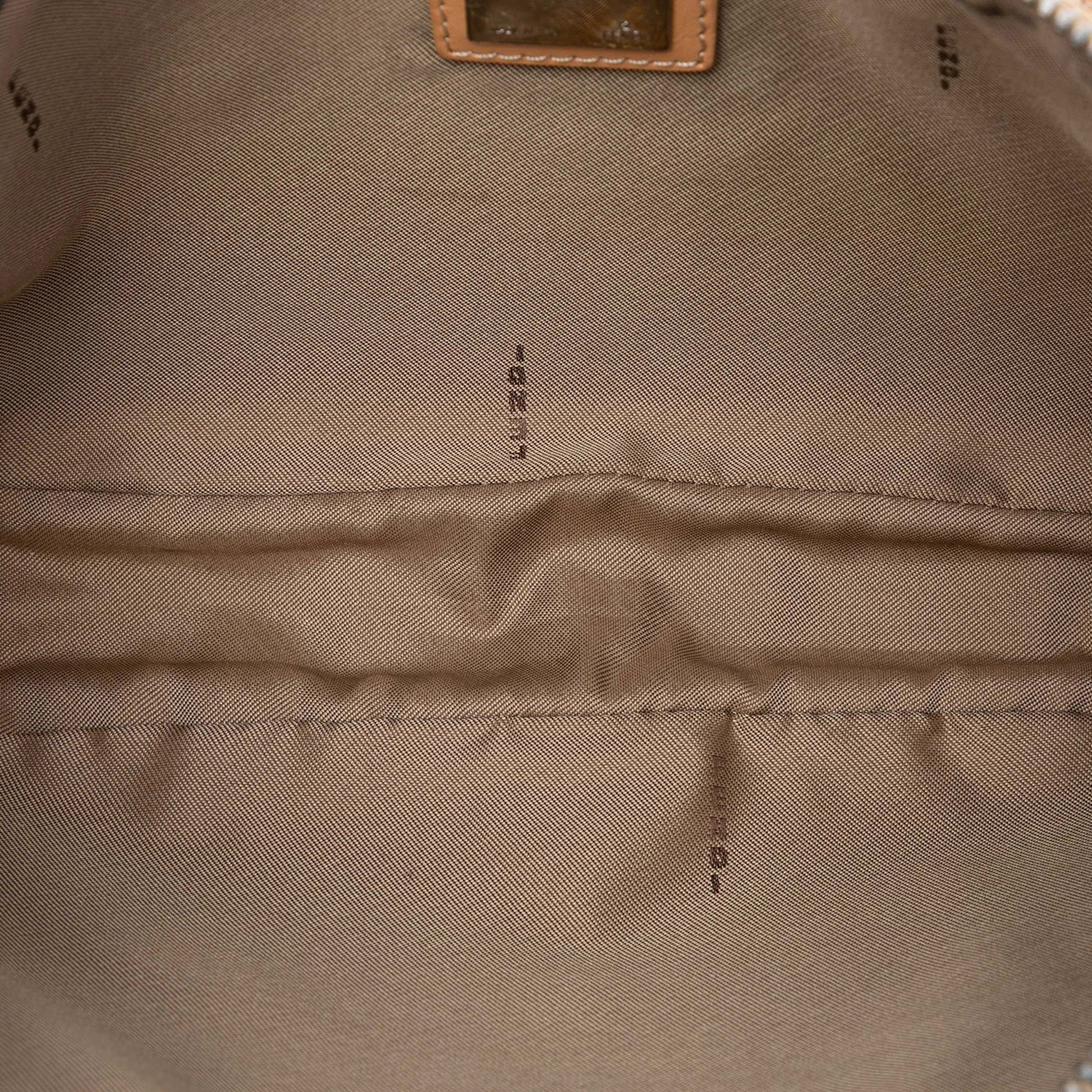 Fendi Micro Zucchino Canvas Shoulder Bag