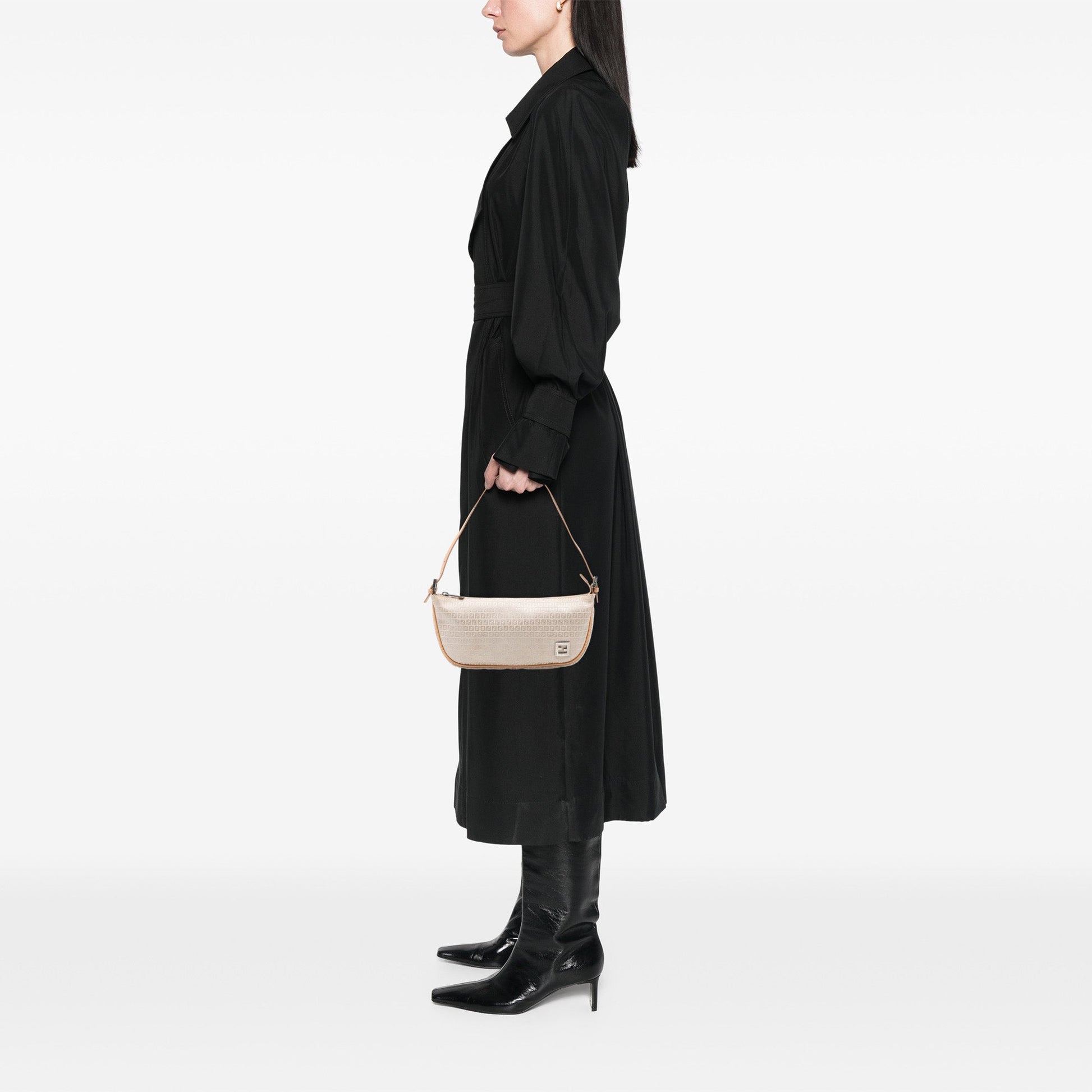Fendi Micro Zucchino Canvas Shoulder Bag