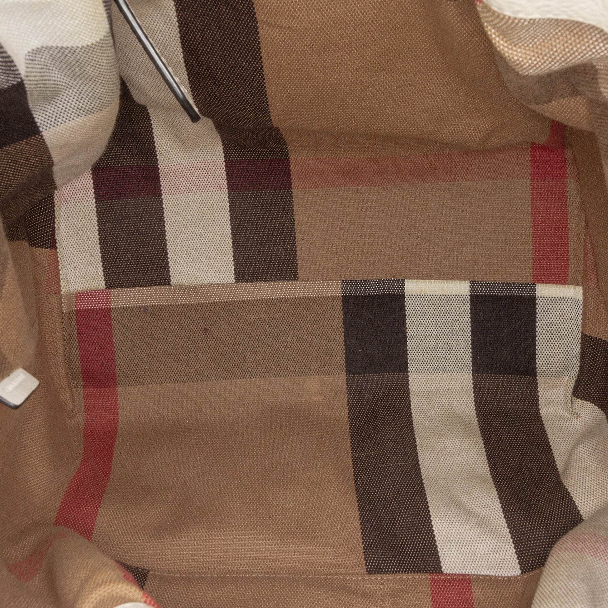 Burberry Medium Leather and House Check Canvas Maidstone Satchel