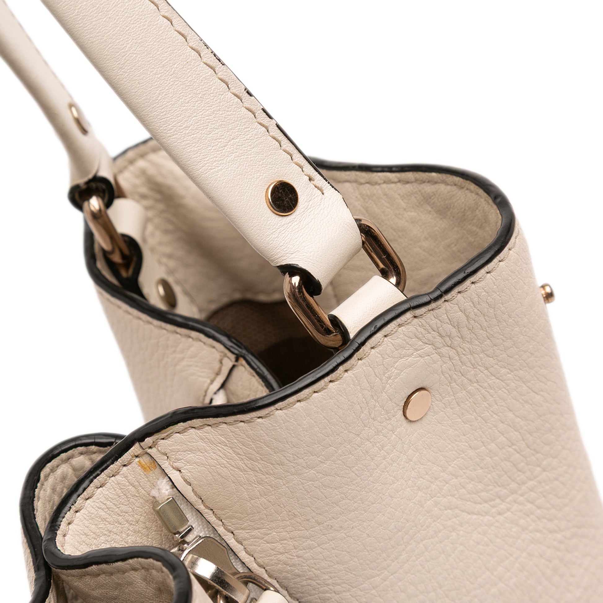 Burberry Medium Leather and House Check Canvas Maidstone Satchel