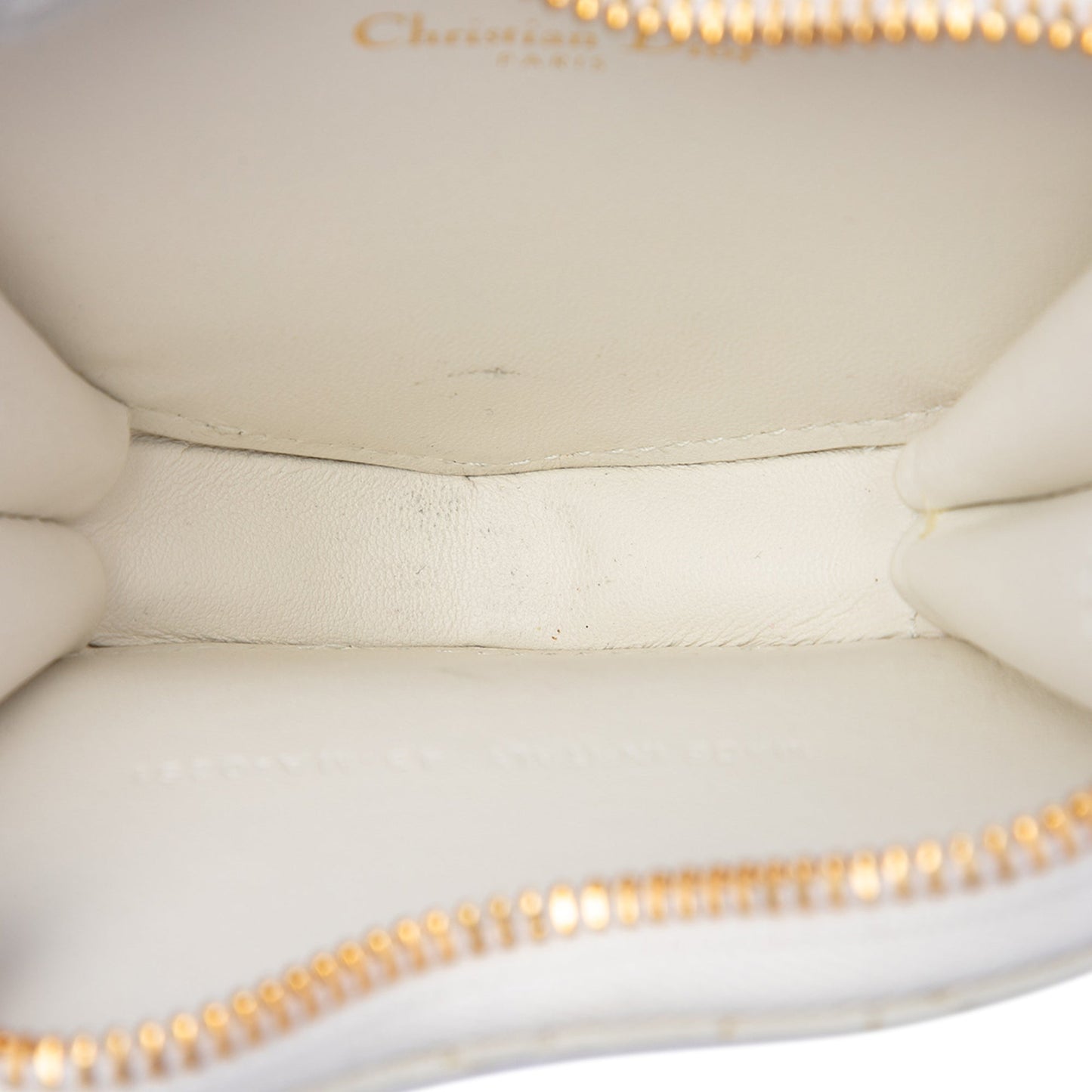 Dior DiorAmour Calfskin Cannage Caro Heart Pouch With Chain