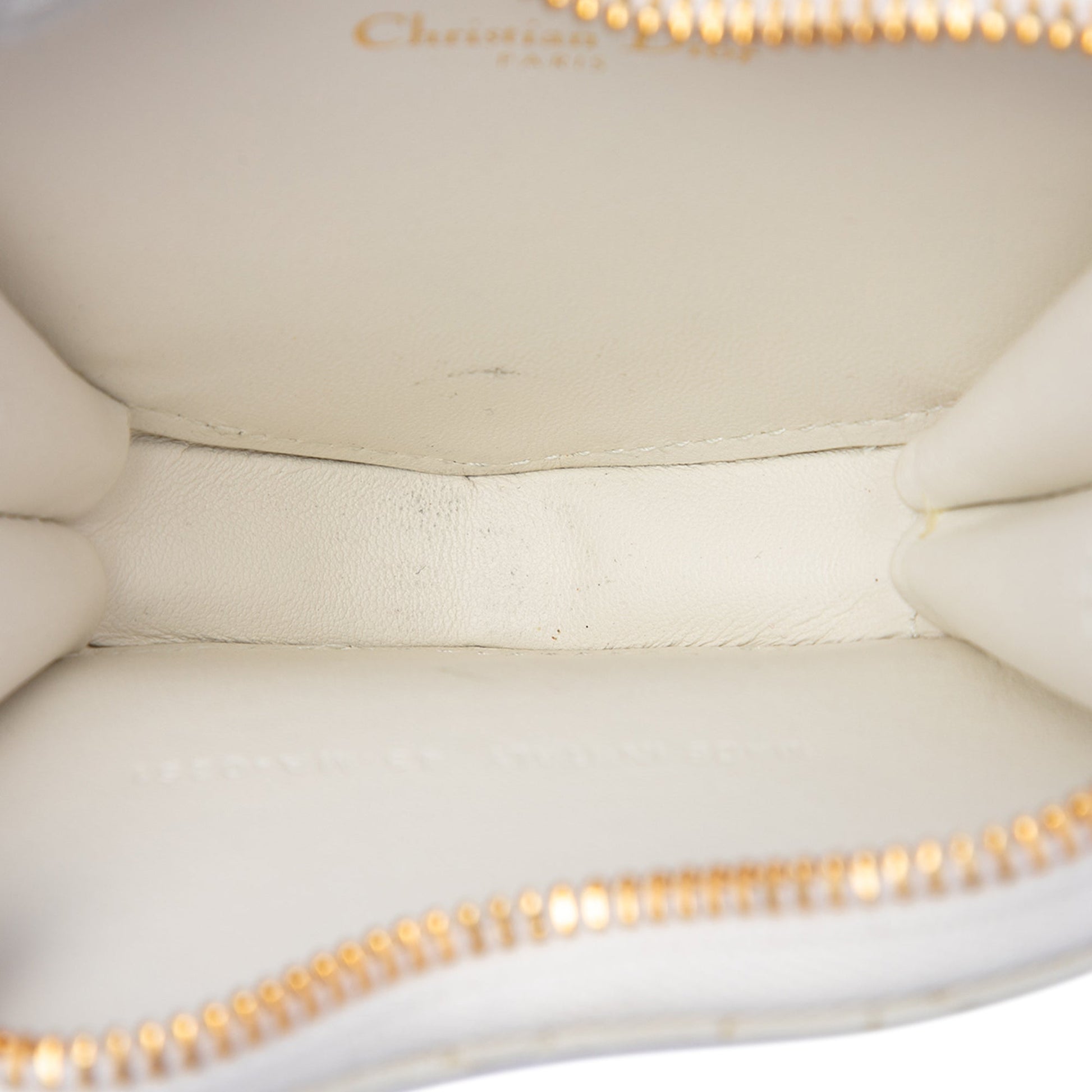 Dior DiorAmour Calfskin Cannage Caro Heart Pouch With Chain