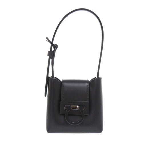 Ferragamo Leather Gancini Trifoglio Handbag