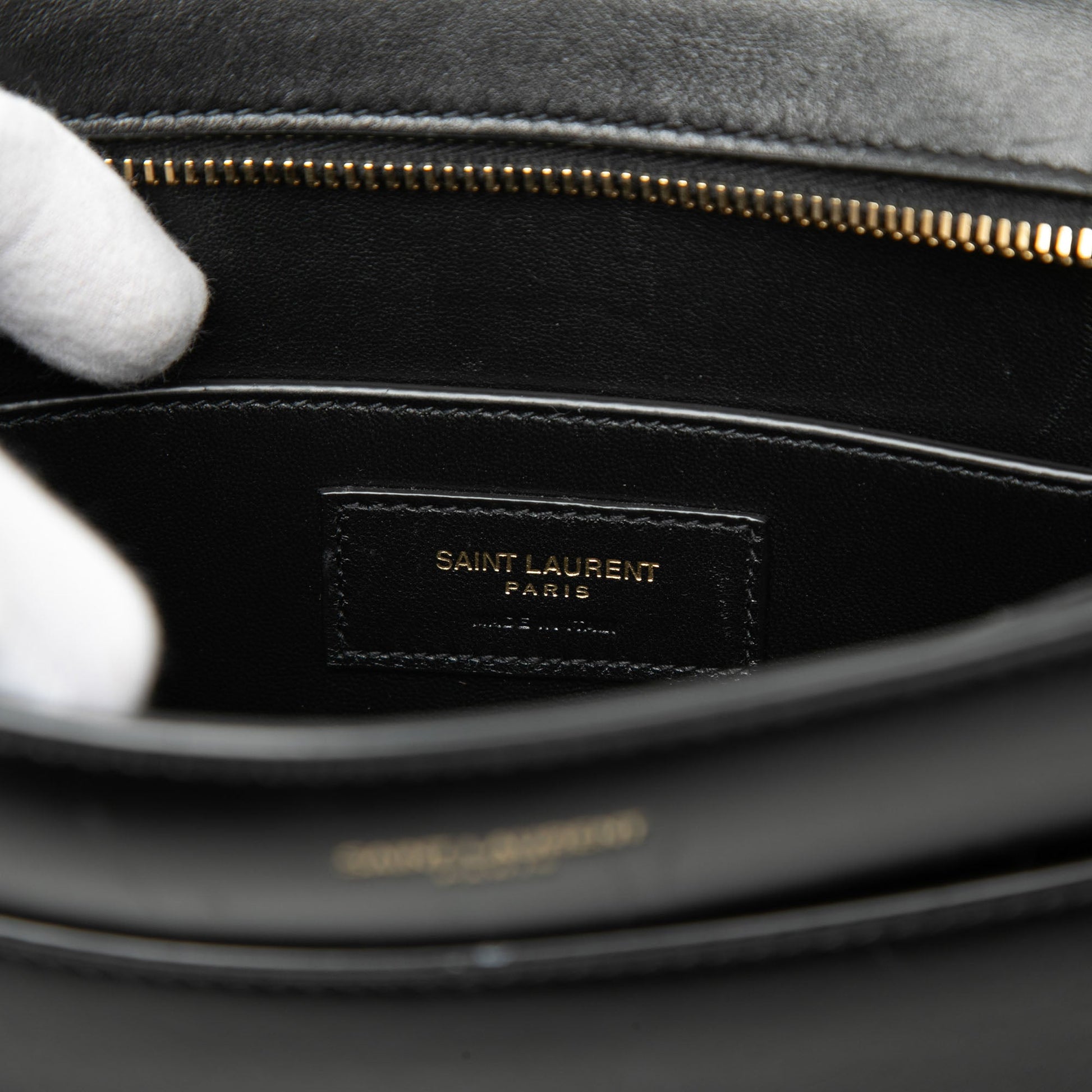 Saint Laurent Calfskin Reverse Satchel