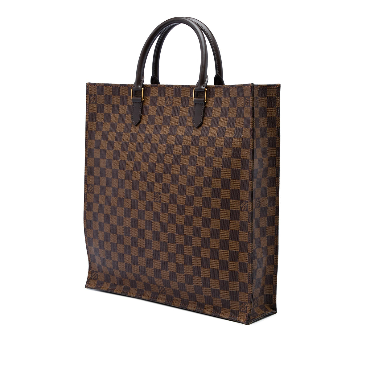 Louis Vuitton Damier Ebene Sac Plat — Brown