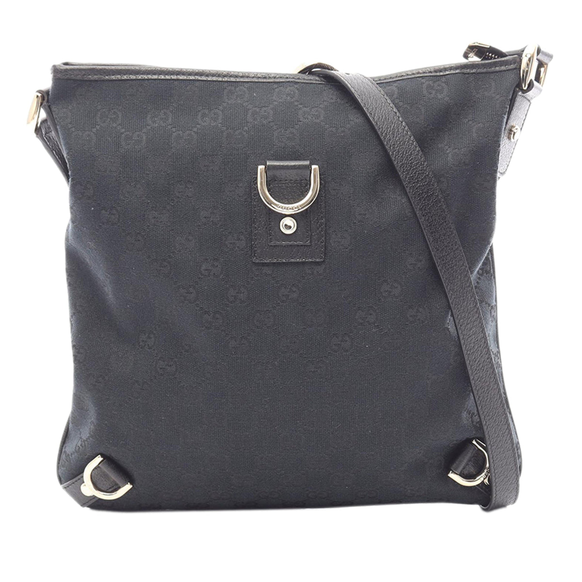 Gucci GG Canvas Abbey D Ring Crossbody — Black