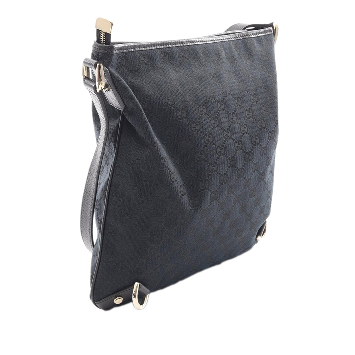 Gucci GG Canvas Abbey D Ring Crossbody — Black